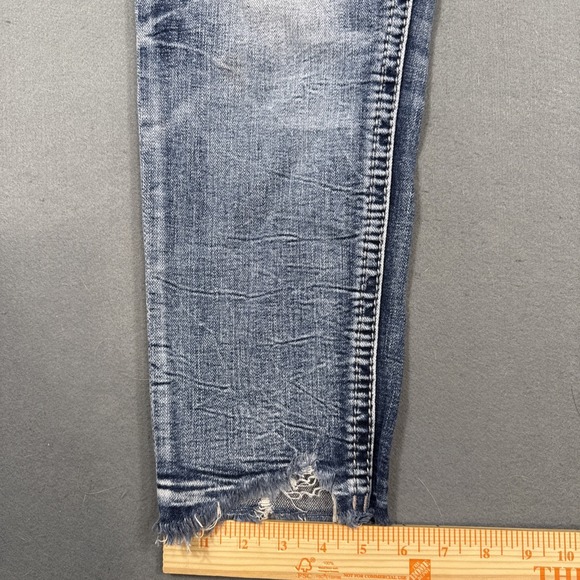 Rock Revival Arjean Easy Ankle Skinny Jeans Buckle Womens 28 Stretch RHINESTONE - Picture 9 of 13